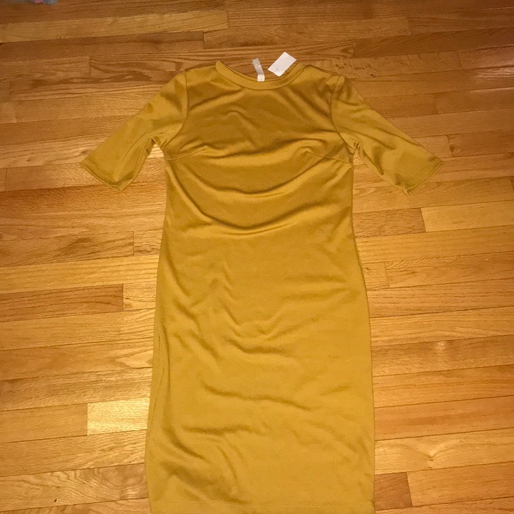 Mustard dress mid length